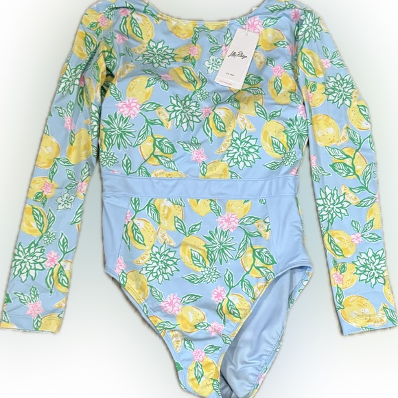 Lilly Pulitzer, NWT,  Long Sleeve Jesper rash, guard swimsuit, 🩱 size 10 - Picture 3 of 4